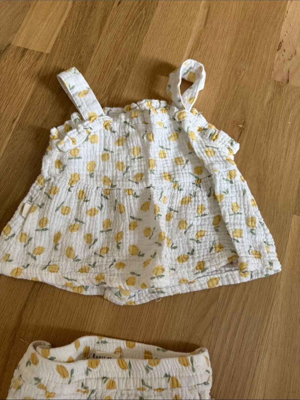 Girls' Lemon Print Tank & Shorts Set - Yellow